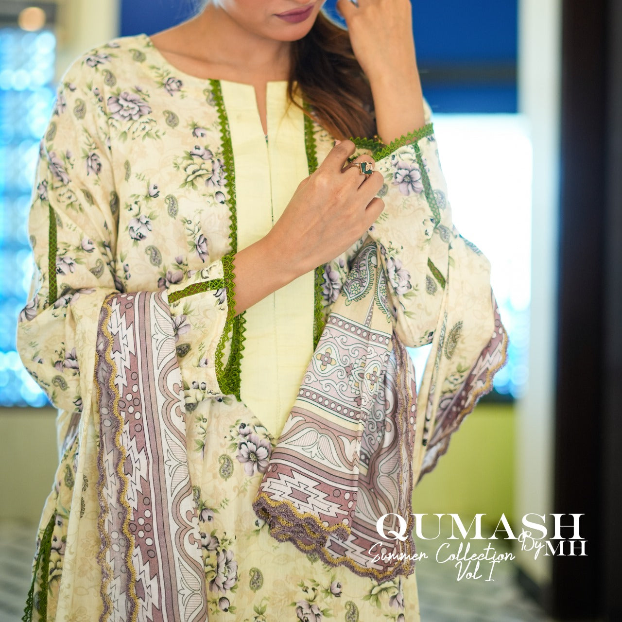 Pastel Elegance Floral Lawn Suit