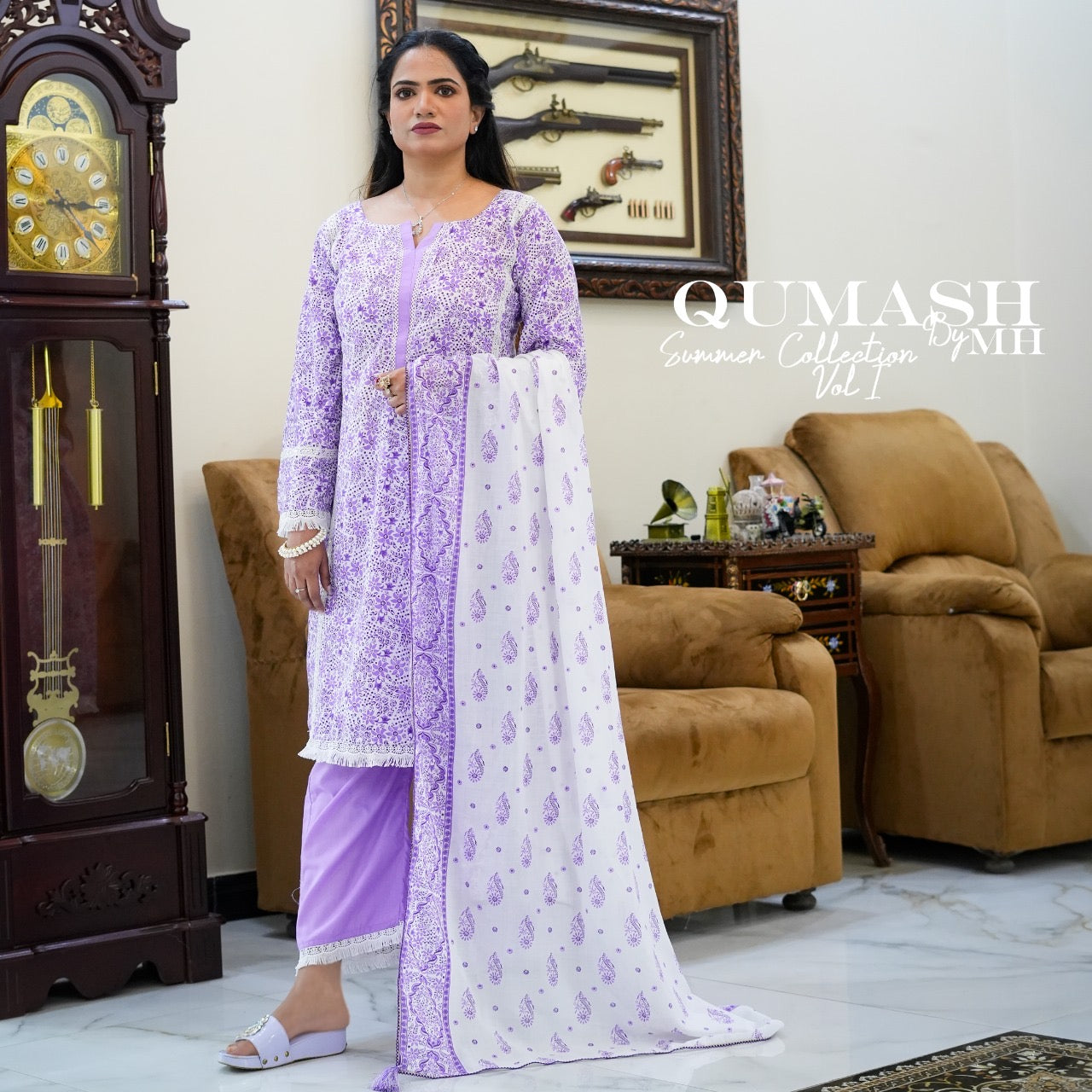 Lavender Grace 3-piece Lawn Suit