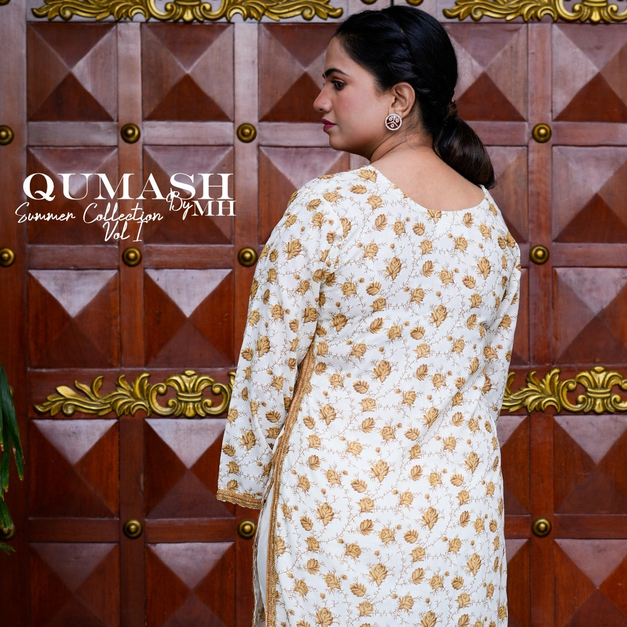 Ivory Blossoms Lawn Suit