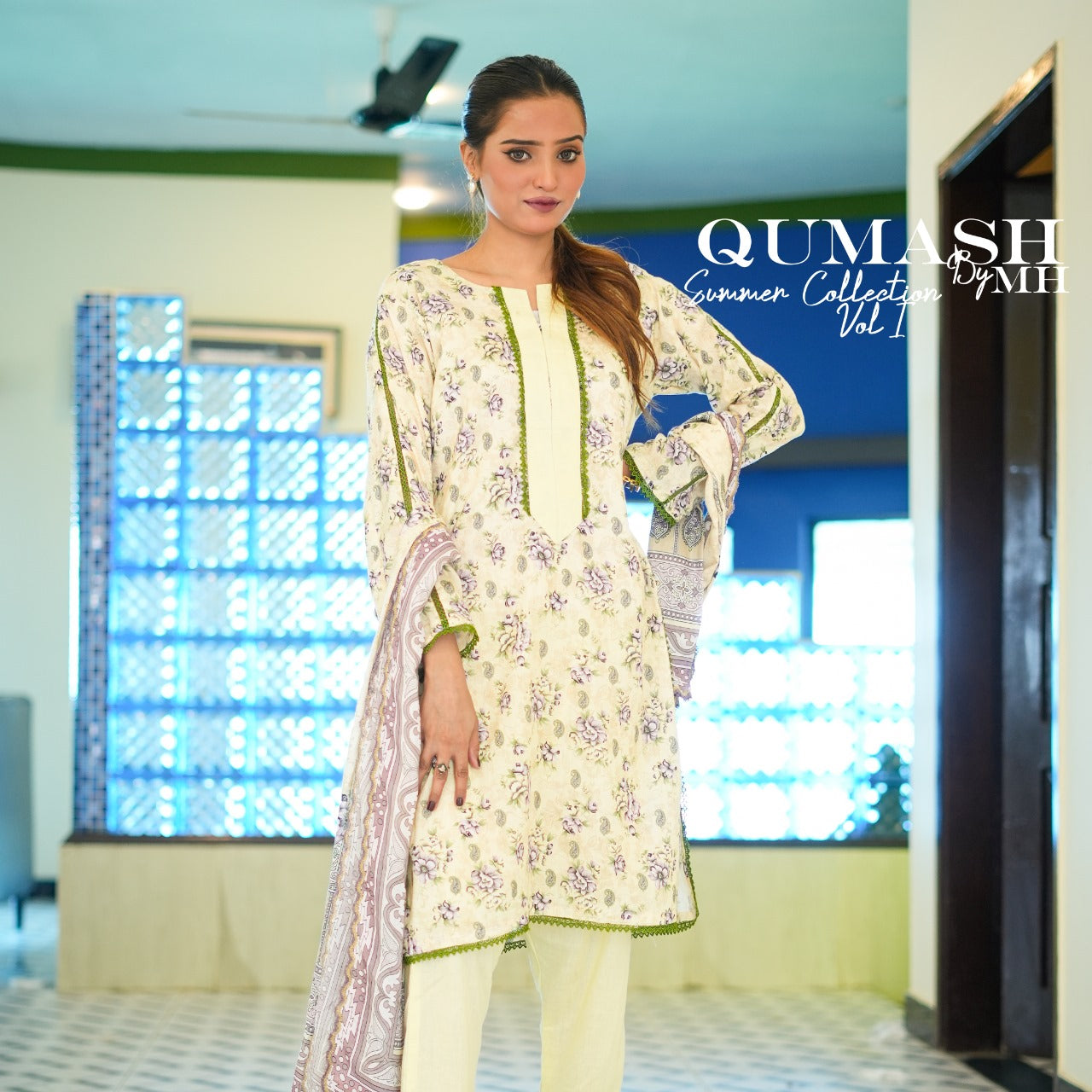 Pastel Elegance Floral Lawn Suit