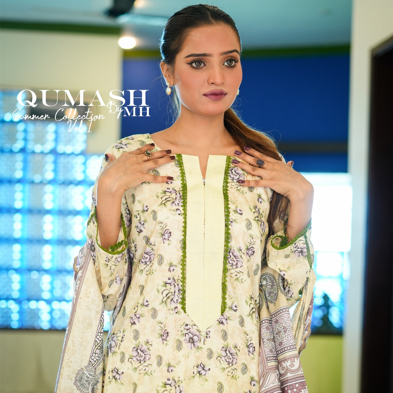 Pastel Elegance Floral Lawn Suit