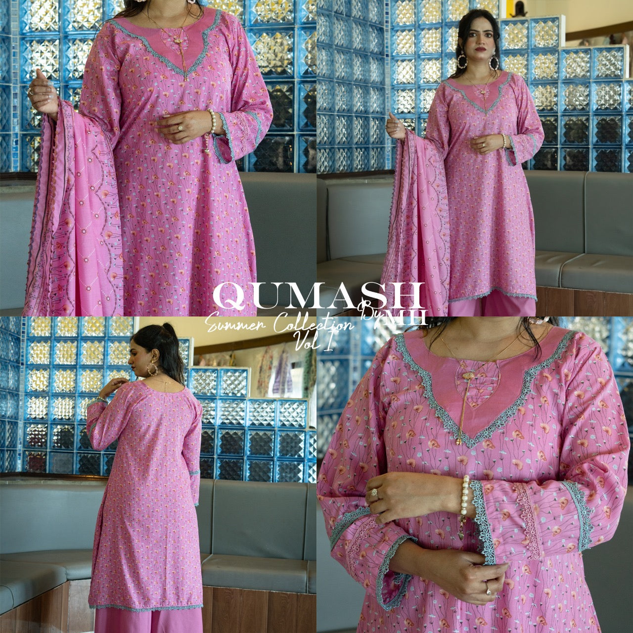 Blush Pink Embroidered Lawn Suit