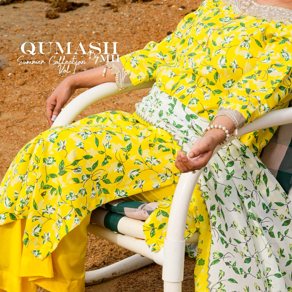 Sunshine Yellow Floral Lawn Suit