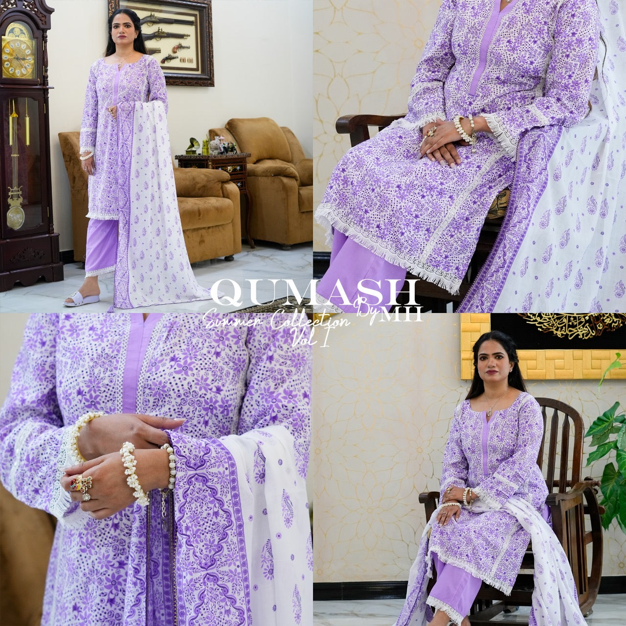 Lavender Grace 3-piece Lawn Suit
