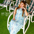 Serene Blue Floral Sleeveless Kurta 2 piece
