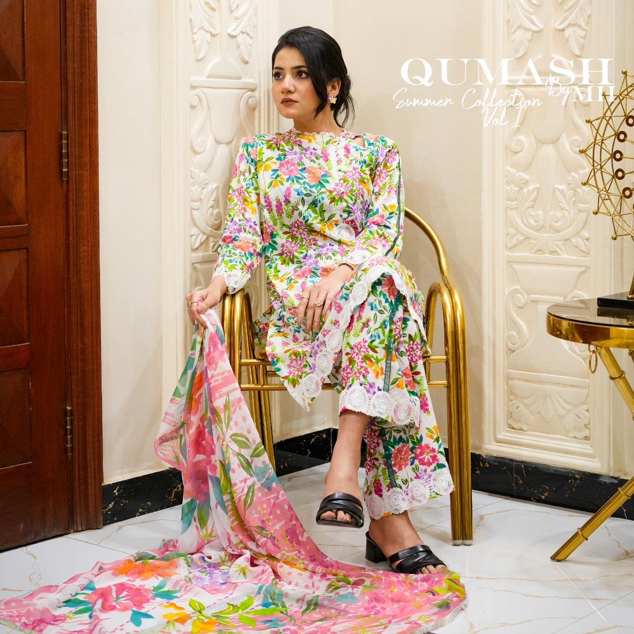 Floral Bliss 3-Piece Lawn Suit