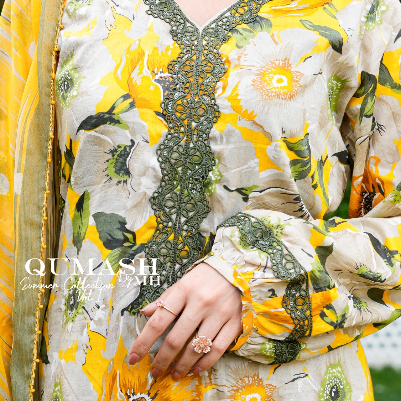 Sunlight Bloom 3-Piece Lawn Suit